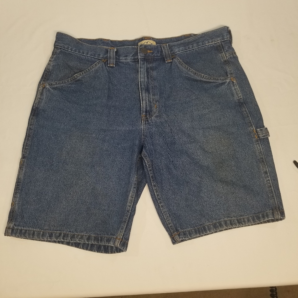 Blue Mountain Mens Size 40 Denim Blue Jean Carpenter Shorts